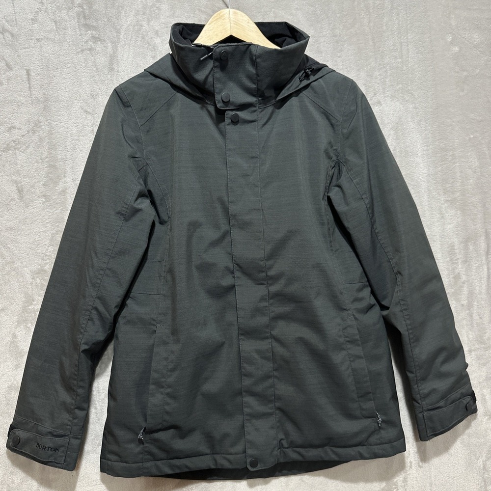 Burton Jet Set Snowboard Jacket Women's Size M Gray‎ Living Lining Hooded